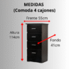 CAJONERA DE 4 CAJONES "ORGANIZADOR ANY"