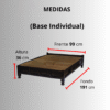 BASE DE MADERA "INDIVIDUAL"