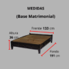 BASE DE MADERA "MATRIMONIAL"
