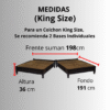 BASE DE MADERA "KING SIZE"