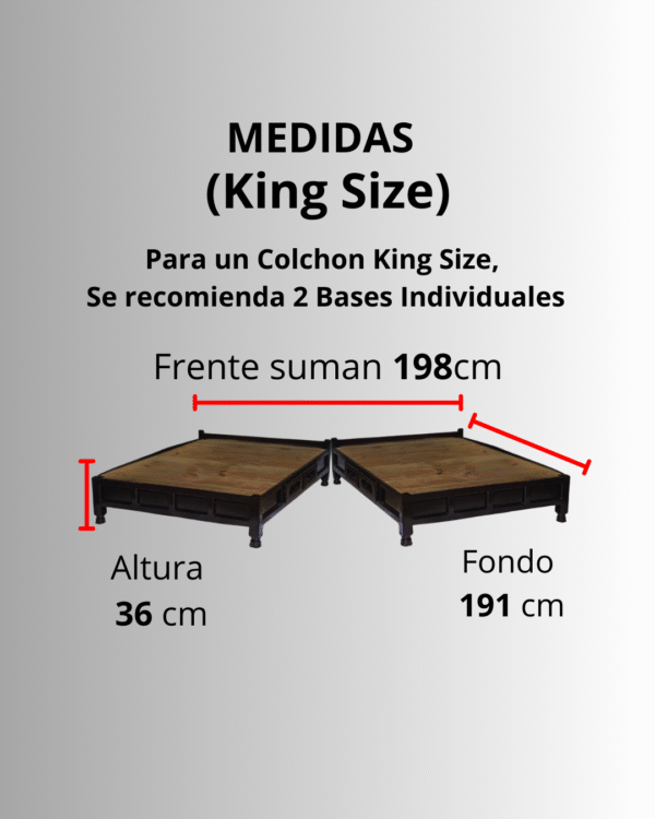 BASE DE MADERA "KING SIZE"